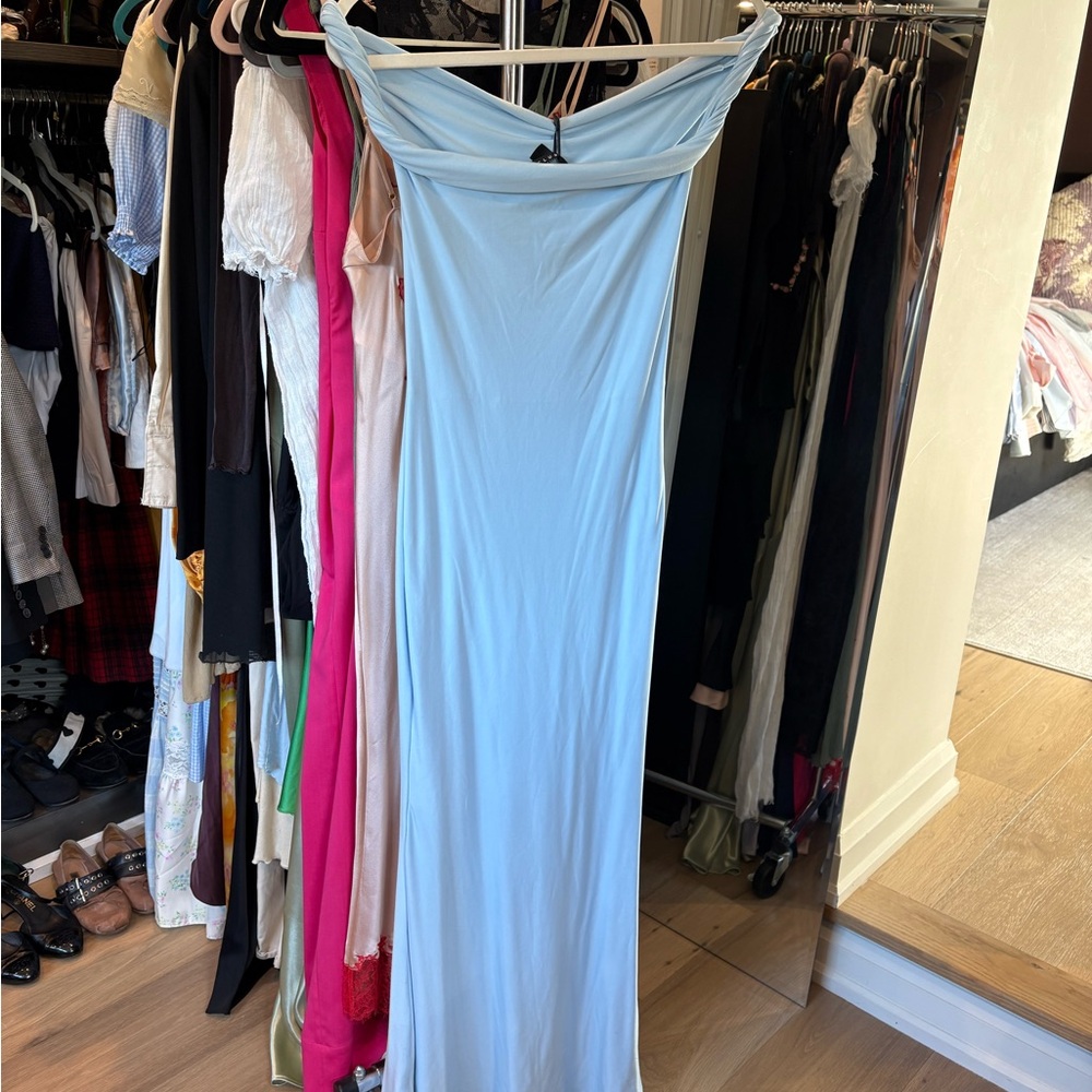 Club L London Light Blue Maxi Dress